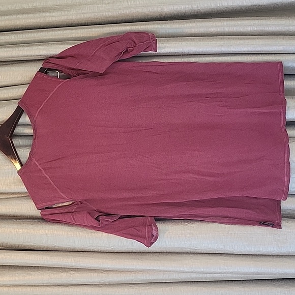 Seven 7 For All Mankind top red drop shoulder 2/3 sleeve gold studded shouldr - Picture 7 of 7